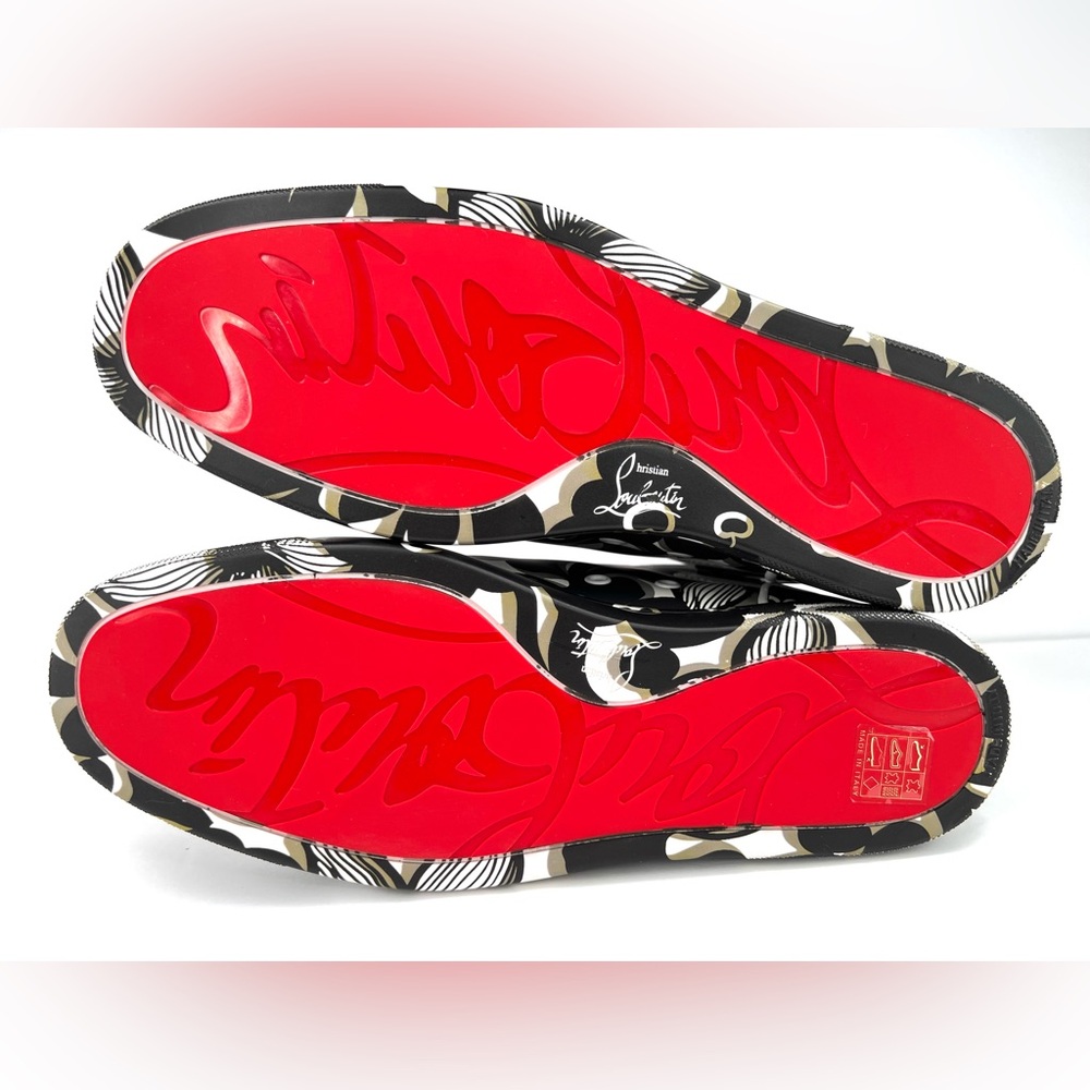 CHRISTIAN LOUBOUTIN Louis Orlato Flat Petunia High Top Sneakers EU 44 - US 11 - Picture 5 of 12